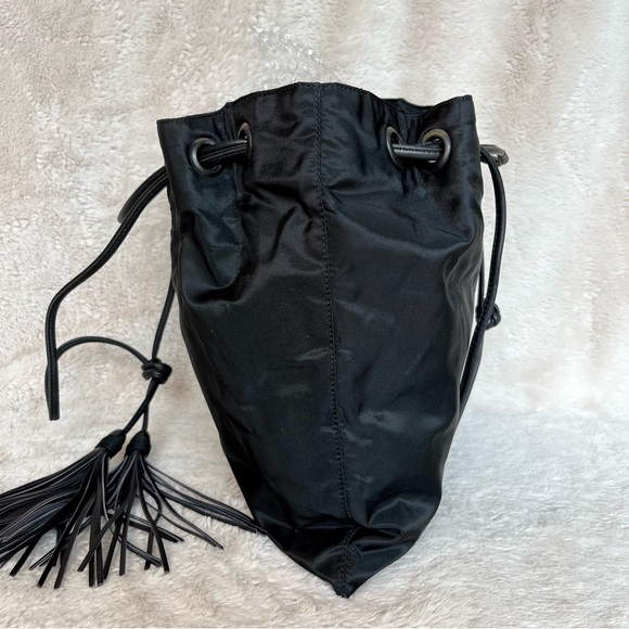RARE Prada Black Nylon Tassel Drawstring Shoulder Bag - Picture 11 of 17